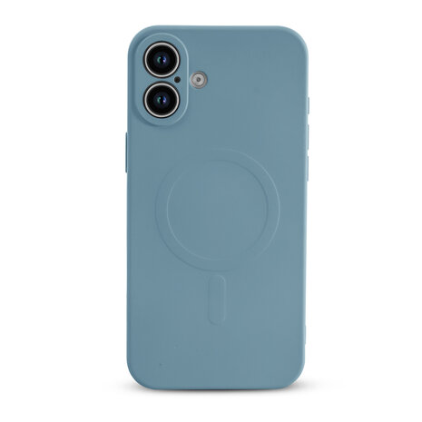 iPhone 16 - Licht Blauw - Camera Siliconen MagSafe Back Cover