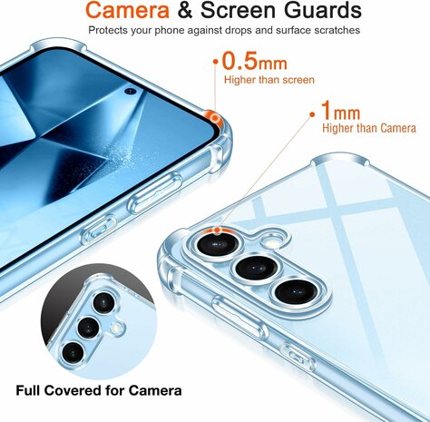 Samsung Galaxy S25 Plus - Transparant - Cam Anti Shock