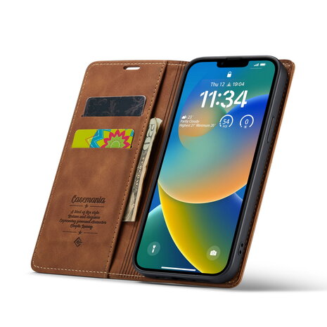 iPhone 16e - Book Case - Sienna Brown