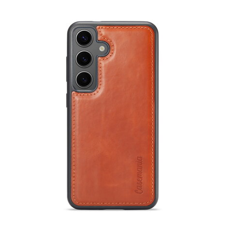 Samsung S24 - 2 in 1 Leather Book Case -  Sienna Brown