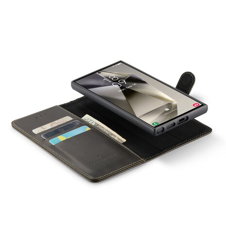 Samsung S24 Ultra - 2 in 1 Leather Book Case - Emerald Green