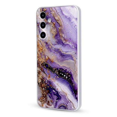 Samsung Galaxy A56 - Paars - Marmer Back Cover
