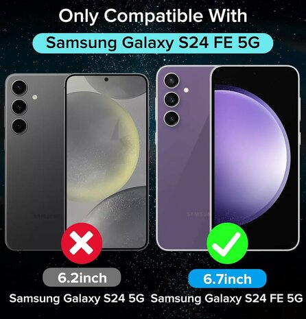 S24 FE - Anti Shock &amp; 2x Glas - Transparant