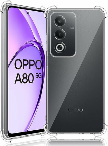 Oppo A80 - Anti Shock &amp; 2X Glas - Transparant