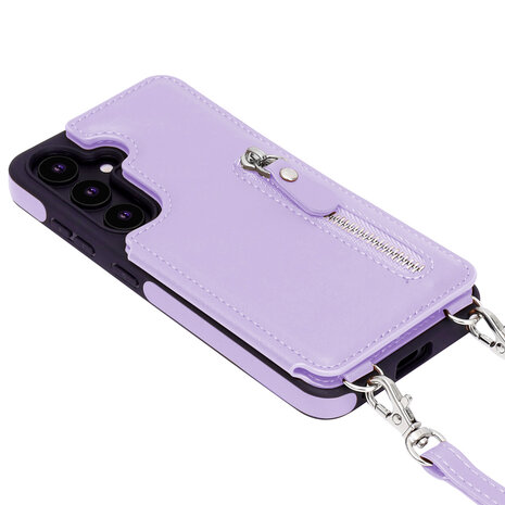 Samsung S25 Plus - Paars - Back Cover met Koord