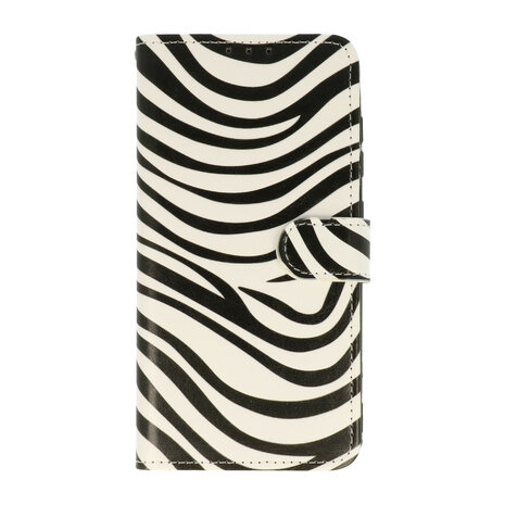Samsung S22 Ultra met Zebra Print  - Book Case