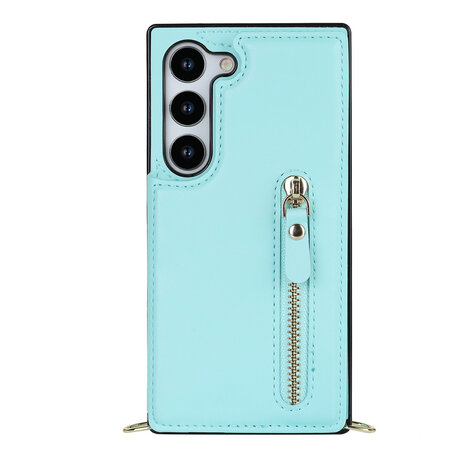 Samsung S23 Plus Turquoise - Back Cover met Koord