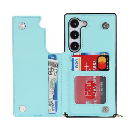 Samsung S23 Plus Turquoise - Back Cover met Koord