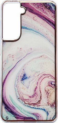 Samsung S21 FE - Marmer Back Cover - Twister