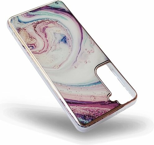 Samsung S21 FE - Marmer Back Cover - Twister