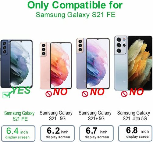 Samsung S21 FE - Siliconen Back Cover - Zwart