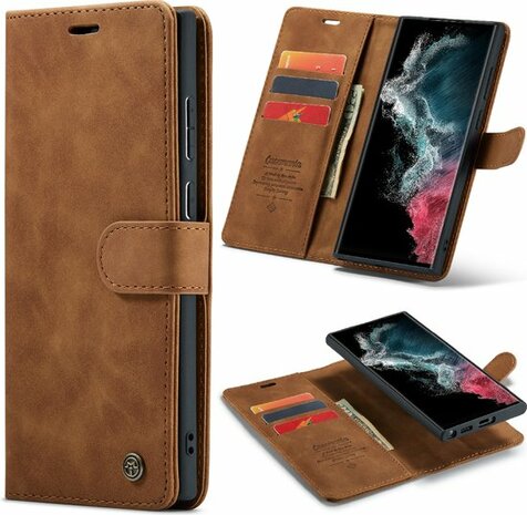 Samsung S22 Ultra Sienna Brown - 2 in 1 Book Case