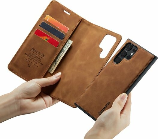 Samsung S22 Ultra Sienna Brown - 2 in 1 Book Case