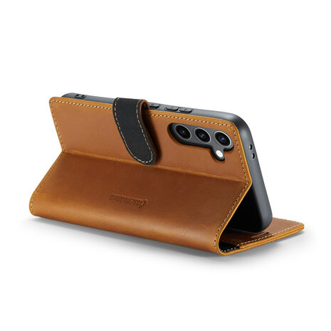 Samsung S24 Sienna Brown - Leather Book Case