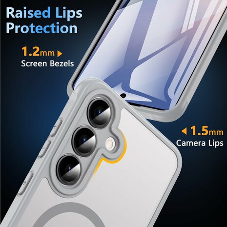 Samsung S25 Plus - Matte MagSafe Armor - Grijs