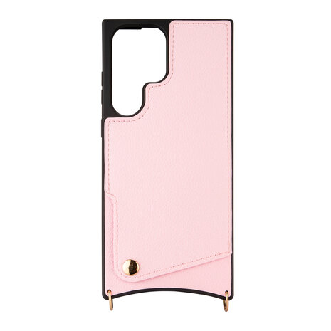 Samsung S23 Ultra Roze - Back Cover met Bandje