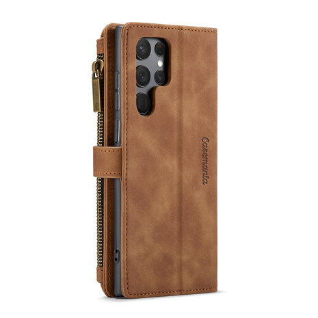 Samsung S25 Ultra - Sienna Brown - Book Case met Rits