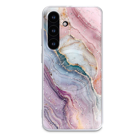 Samsung S25 Plus - Roze - Marmer MagSafe Back Cover