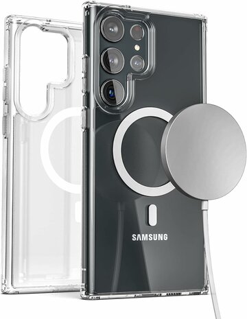 Samsung S23 Ultra Transparant - Anti Shock - Geschikt voor Magsafe