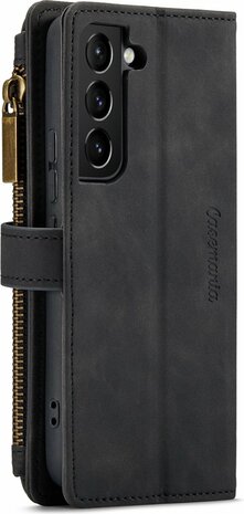 Samsung S22 Charcoal Gray - Book Case met Rits