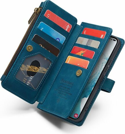 Samsung S22 Plus Navy Blue - Book Case met Rits