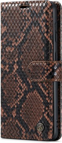 Samsung S21 FE Bruin - Slangen Book Case