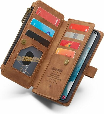 Samsung S22 Plus Sienna Brown - Book Case met Rits