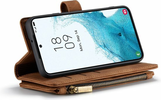 Samsung S22 Plus Sienna Brown - Book Case met Rits