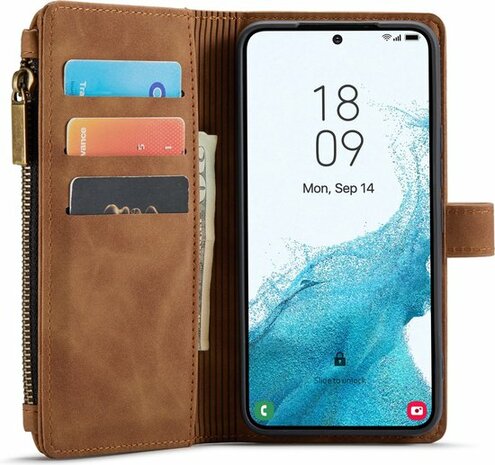 Samsung S22 Plus Sienna Brown - Book Case met Rits