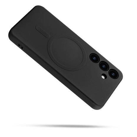 Samsung S25 Plus - Zwart - Camera Siliconen MagSafe Back Cover