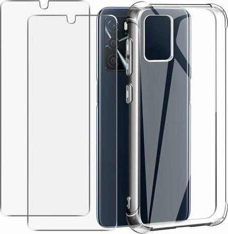 Oppo A54S - Anti Shock &amp; 2x Glas - Transparant