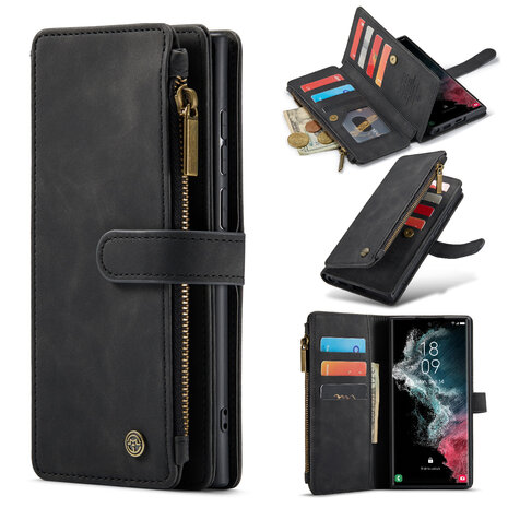 Samsung S25 Ultra - Charcoal Gray - Book Case met Rits