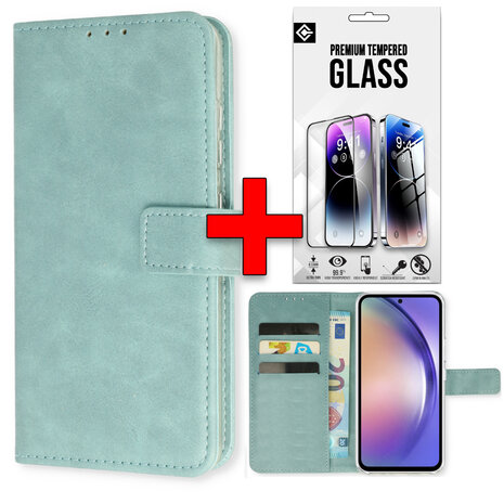 Samsung S25 Plus - Licht Blauw - Book Case &amp; Glas