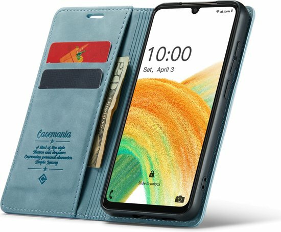 Oppo A17 Aqua Blue &amp; Glas - Book Case
