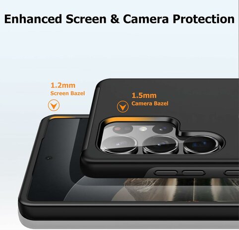 Samsung S25 Ultra - Kickstand Ring Case - Zwart