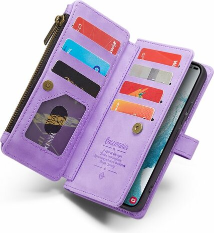 Samsung S22 Plus Bright Lila - Book Case met Rits