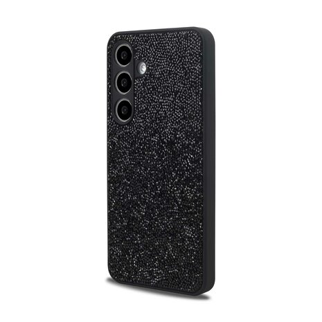 Samsung S25 Plus - Zwart - Diamant Glitter &amp; 2x Glas