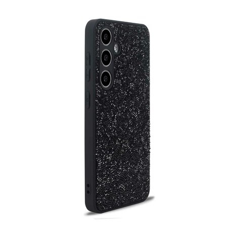Samsung S25 Plus - Zwart - Diamant Glitter &amp; 2x Glas
