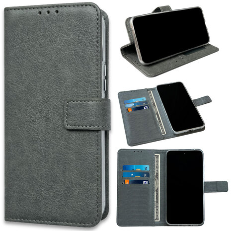 Samsung S24 FE - Book Case - Grijs