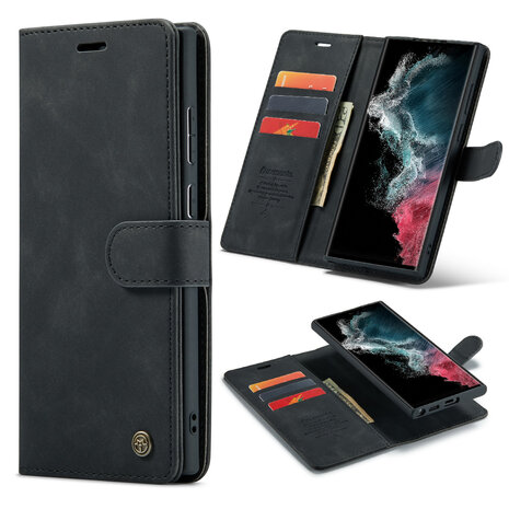 Samsung S25 Ultra - Charcoal Gray - 2 in 1 Book Case
