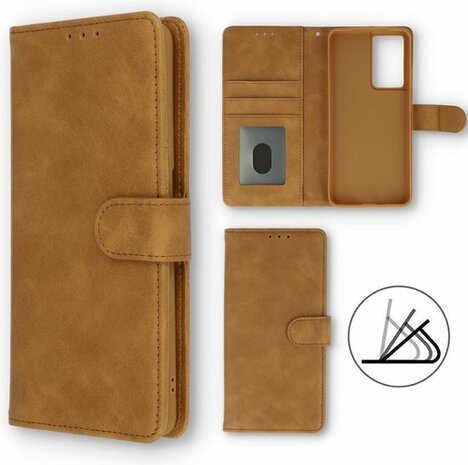 Samsung S21 Ultra Licht Bruin - HQ Book Case