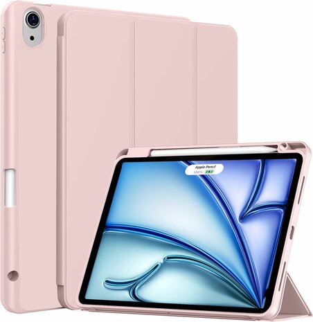 iPad Air (11 inch 2024 &amp; 2025) - Roze - Smart Cover met Pen Slot