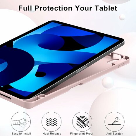 iPad Air (11 inch 2024 &amp; 2025) - Roze - Smart Cover met Pen Slot