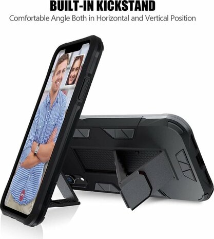 iPhone XR Zwart - Magnetic Kickstand Armor Case