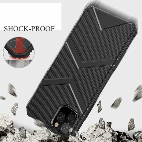 iPhone 11 Pro - Matrix Anti Shock Case  - Zwart
