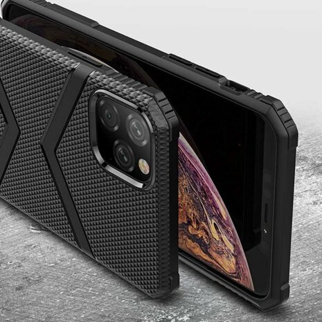 iPhone 11 Pro - Matrix Anti Shock Case  - Zwart
