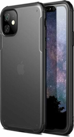 iPhone 11 - Multi Protective Armor + Tempered Glass - Zwart