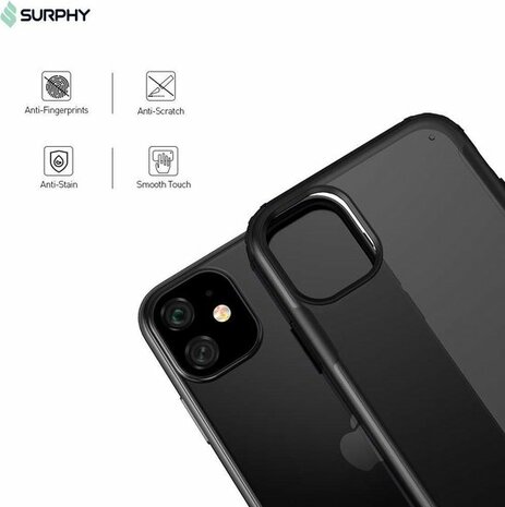 iPhone 11 - Multi Protective Armor + Tempered Glass - Zwart