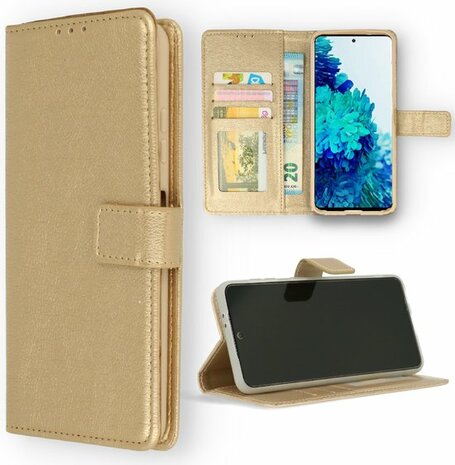 Oppo A76 - Book Case - Goud
