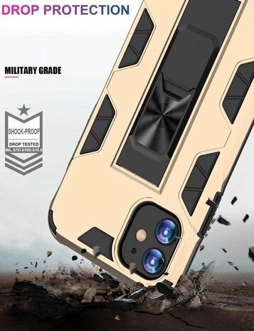 iPhone 12 Mini Goud - Magnetic Kickstand Armor Case